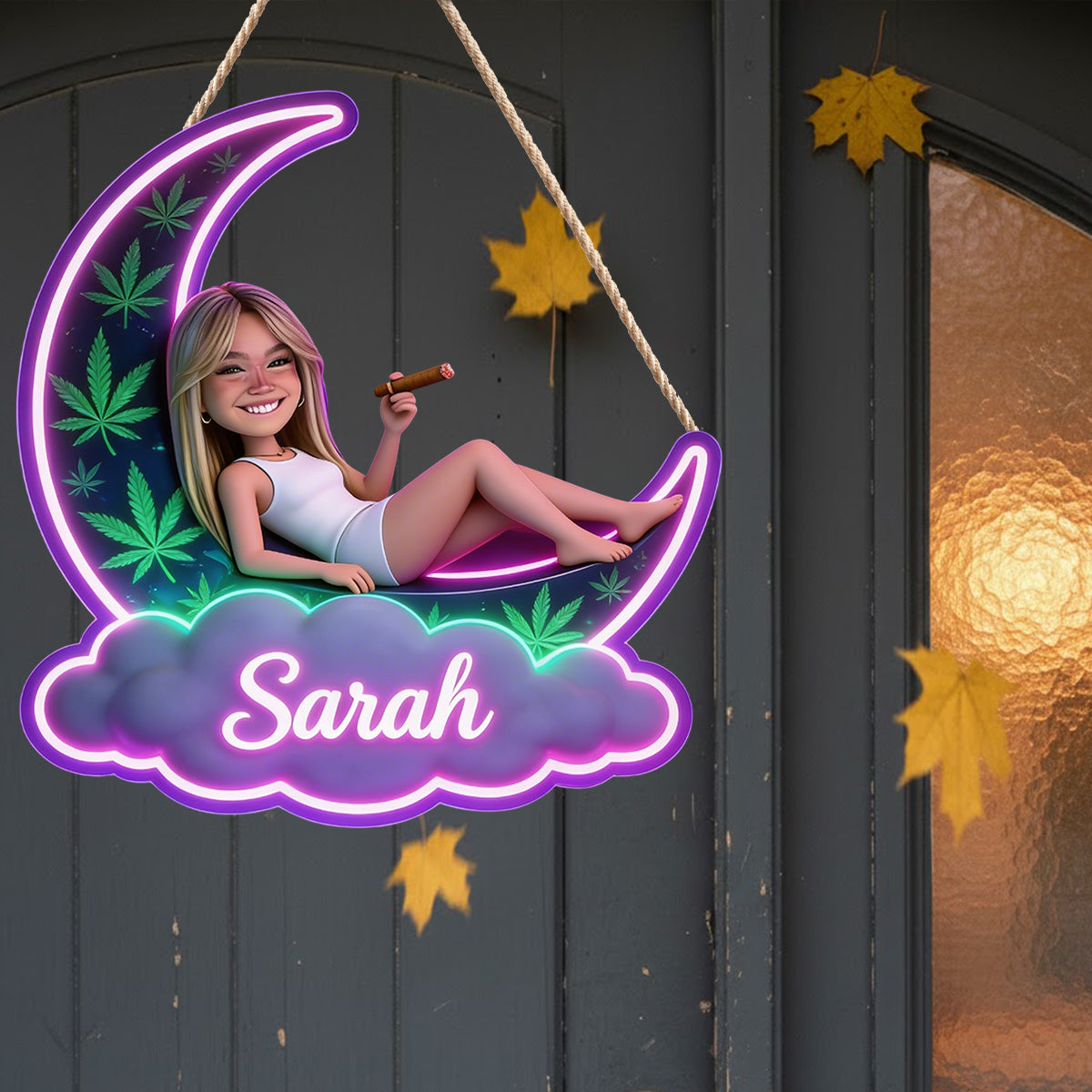 Any Photo - Personalized Weed LED Light Acrylic Sign