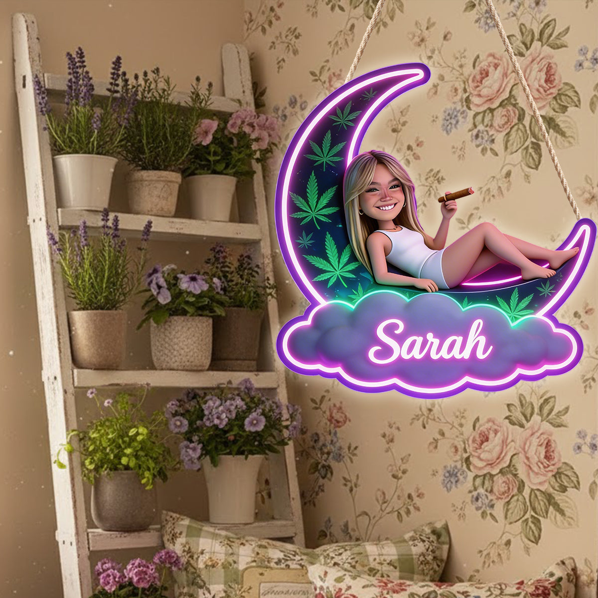 Any Photo - Personalized Weed LED Light Acrylic Sign