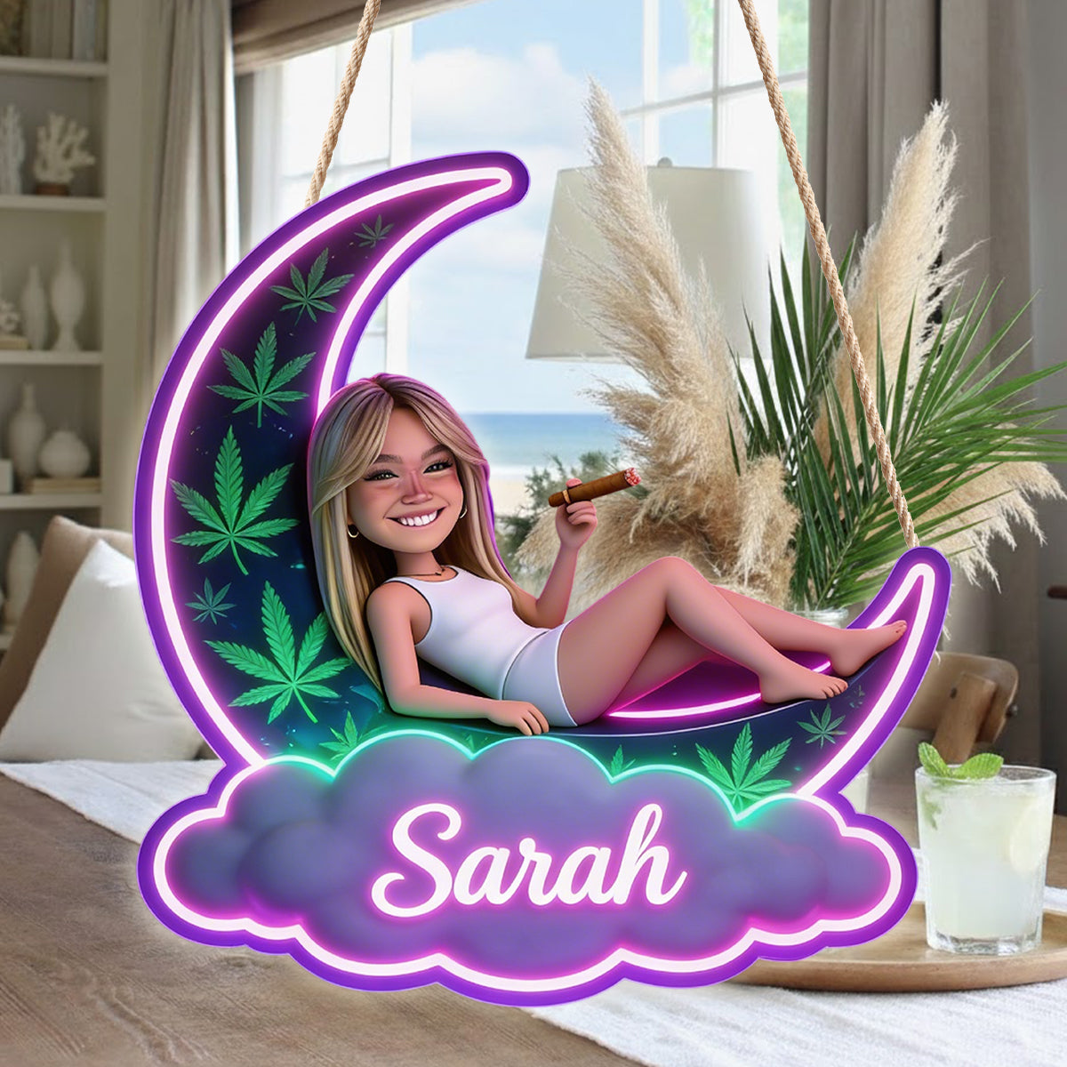 Any Photo - Personalized Weed LED Light Acrylic Sign