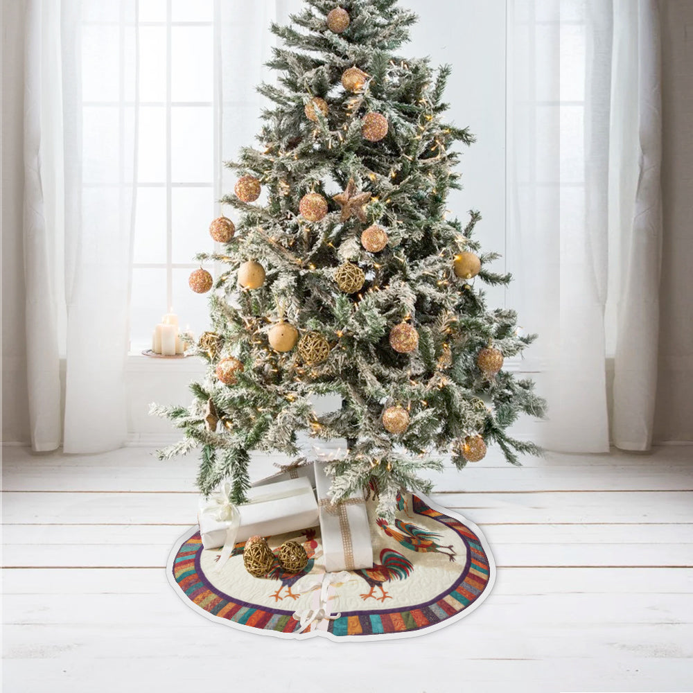 Love Chicken - Personalized Chicken Tree Skirt