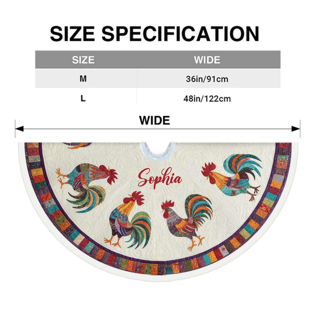 Love Chicken - Personalized Chicken Tree Skirt