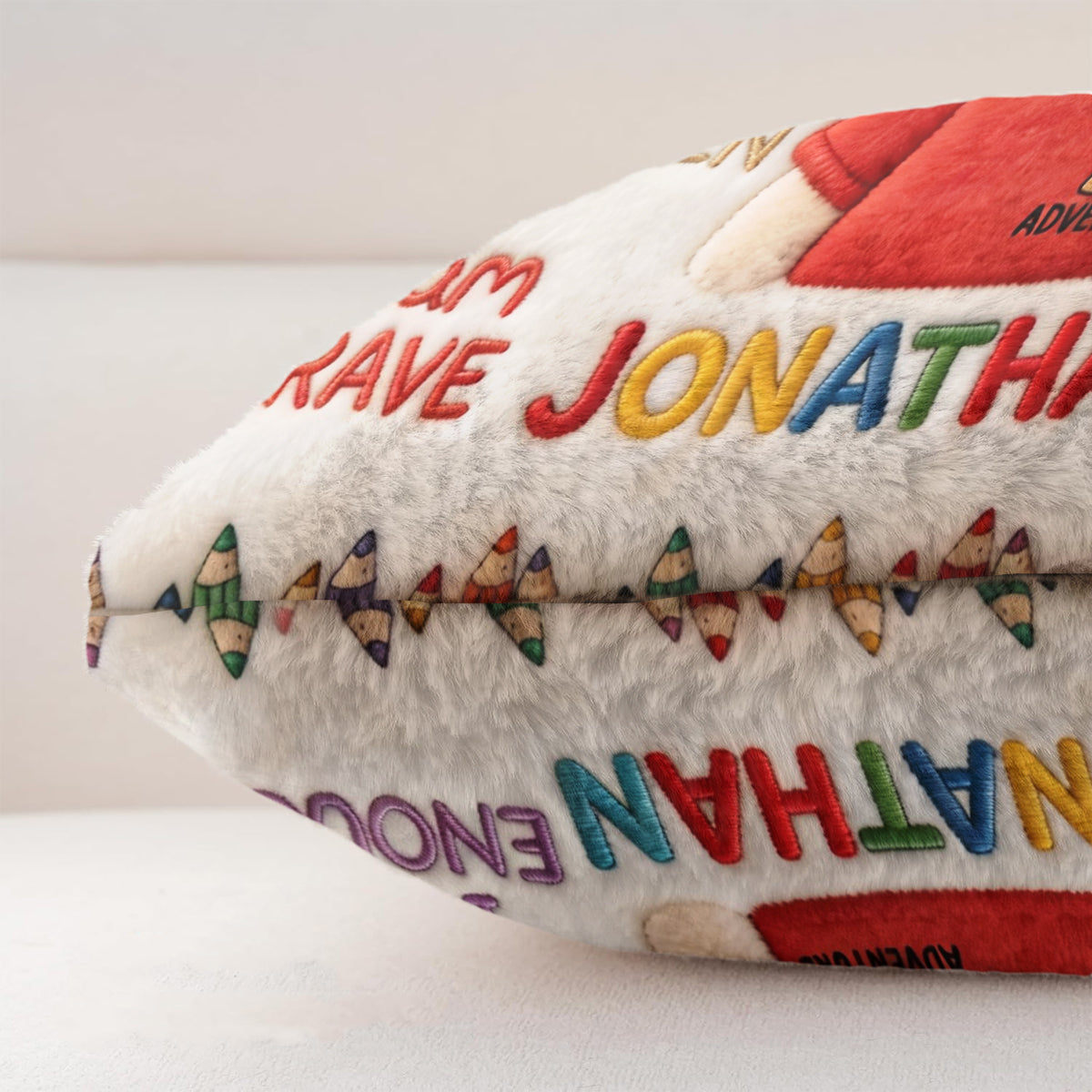 I Am Kind - Personalized Kid Faux Fur Square Pillow