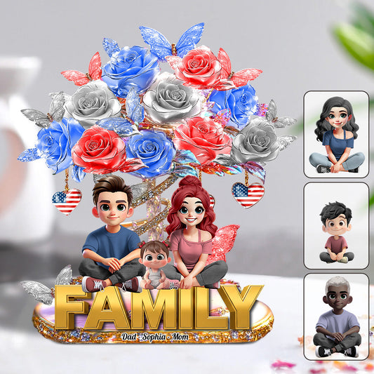 Family Forever - Personalized Family Custom Shaped Acrylic Plaque