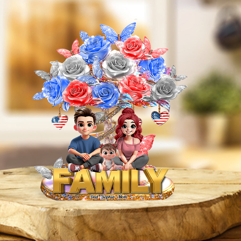 Family Forever - Personalized Family Custom Shaped Acrylic Plaque