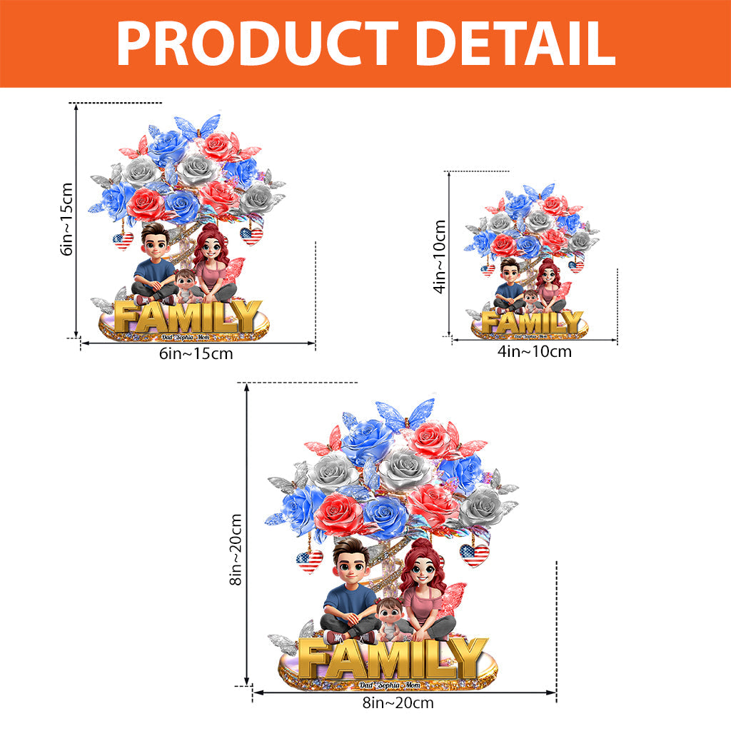 Family Forever - Personalized Family Custom Shaped Acrylic Plaque