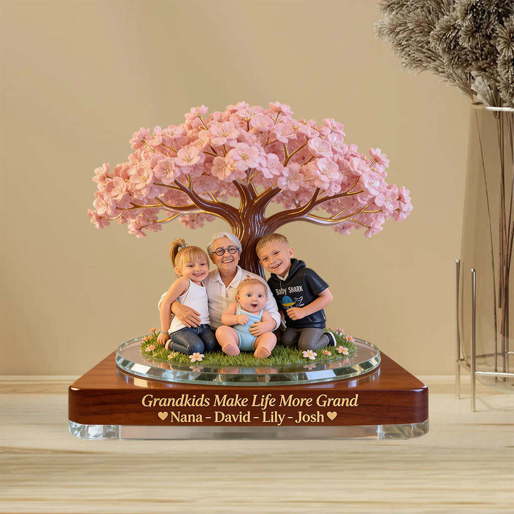 Grandkids Make Life More Grand - Personalized Grandma Custom Shaped Acrylic Plaque