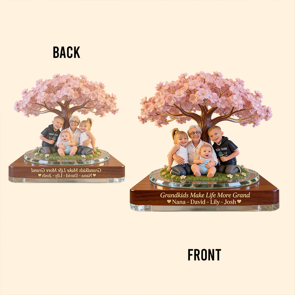 Grandkids Make Life More Grand - Personalized Grandma Custom Shaped Acrylic Plaque