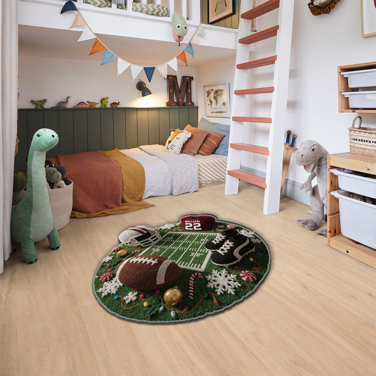 Football Lover - Personalized Football Non-Slip Tufted Rug