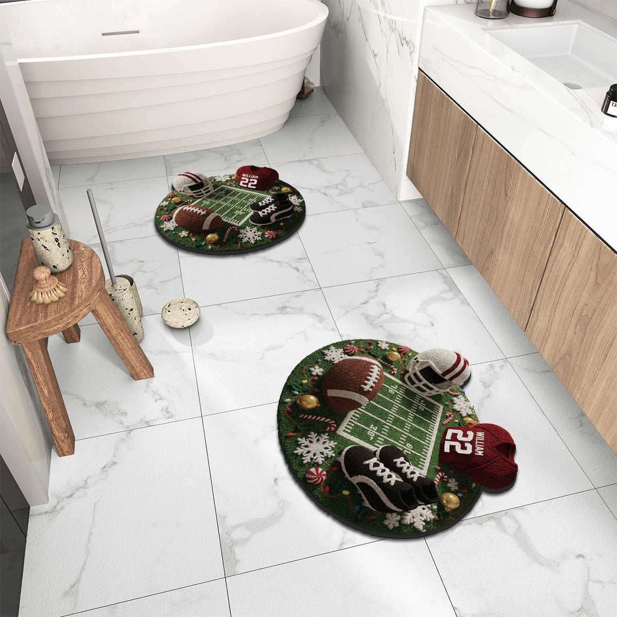 Football Lover - Personalized Football Non-Slip Tufted Rug