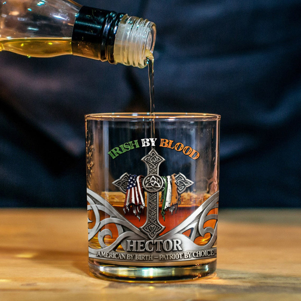Irish By Blood - Personalized Irish Whiskey Glass