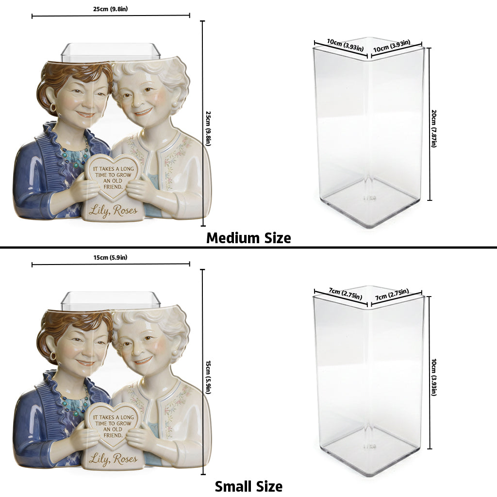 It Takes A Long Time To Grow An Old Friend - Personalized Bestie Acrylic Pot