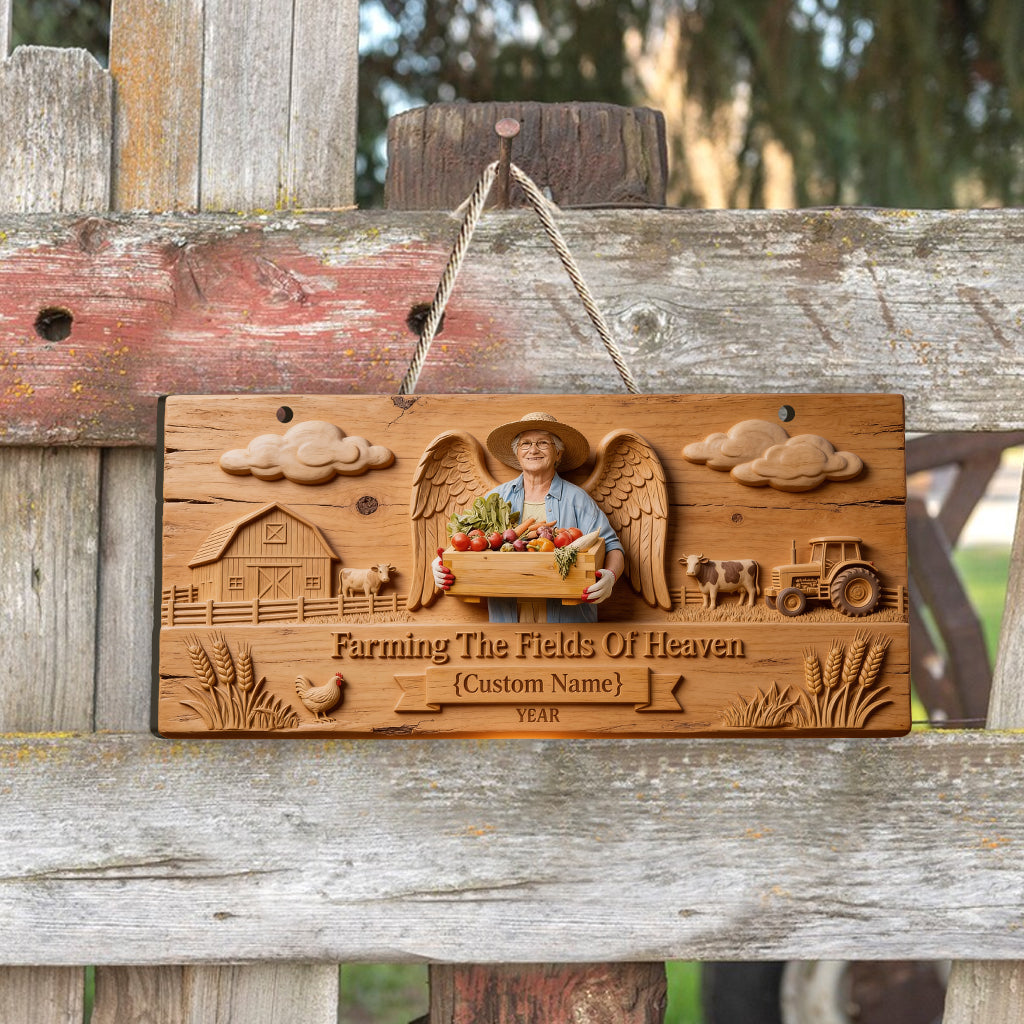 Funny Farmer Gift - Personalized Farmer Custom Shaped Wood Sign