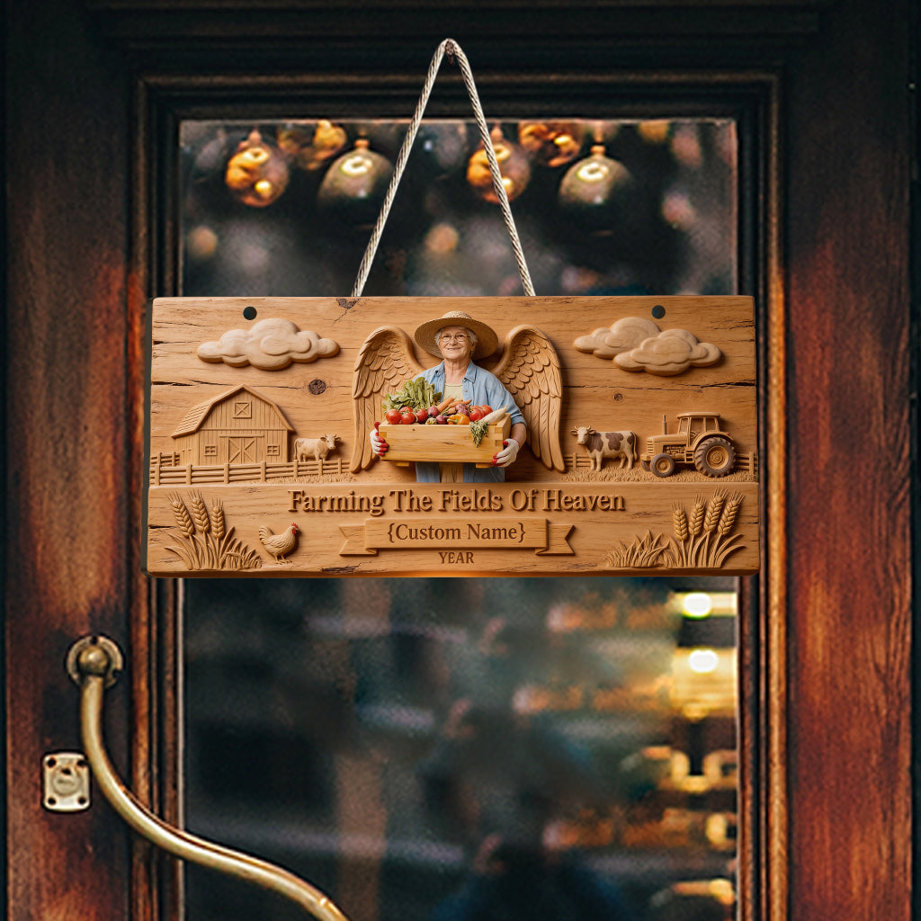 Funny Farmer Gift - Personalized Farmer Custom Shaped Wood Sign