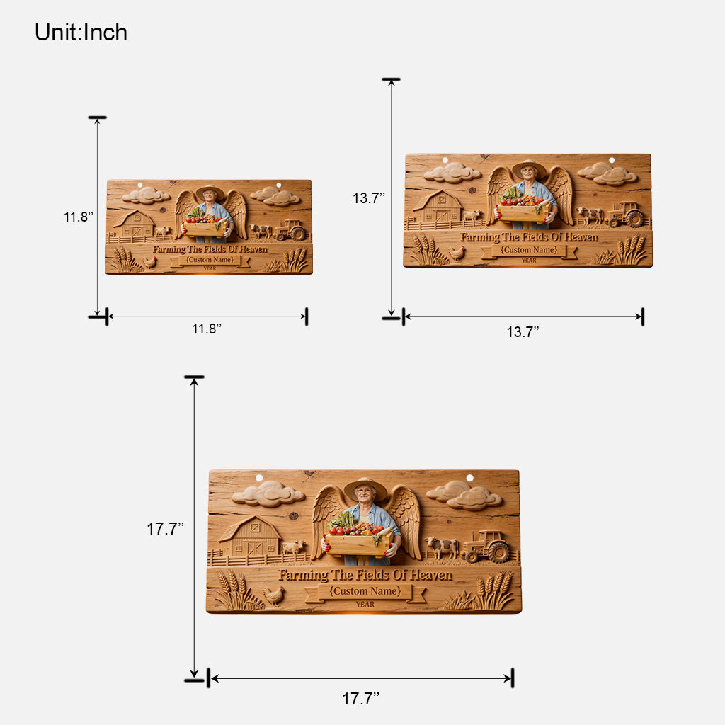 Funny Farmer Gift - Personalized Farmer Custom Shaped Wood Sign