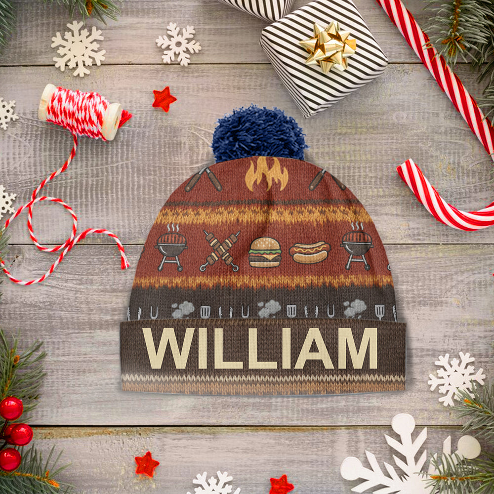 Funny Grillmaster - Personalized Backyard Beanie Hat