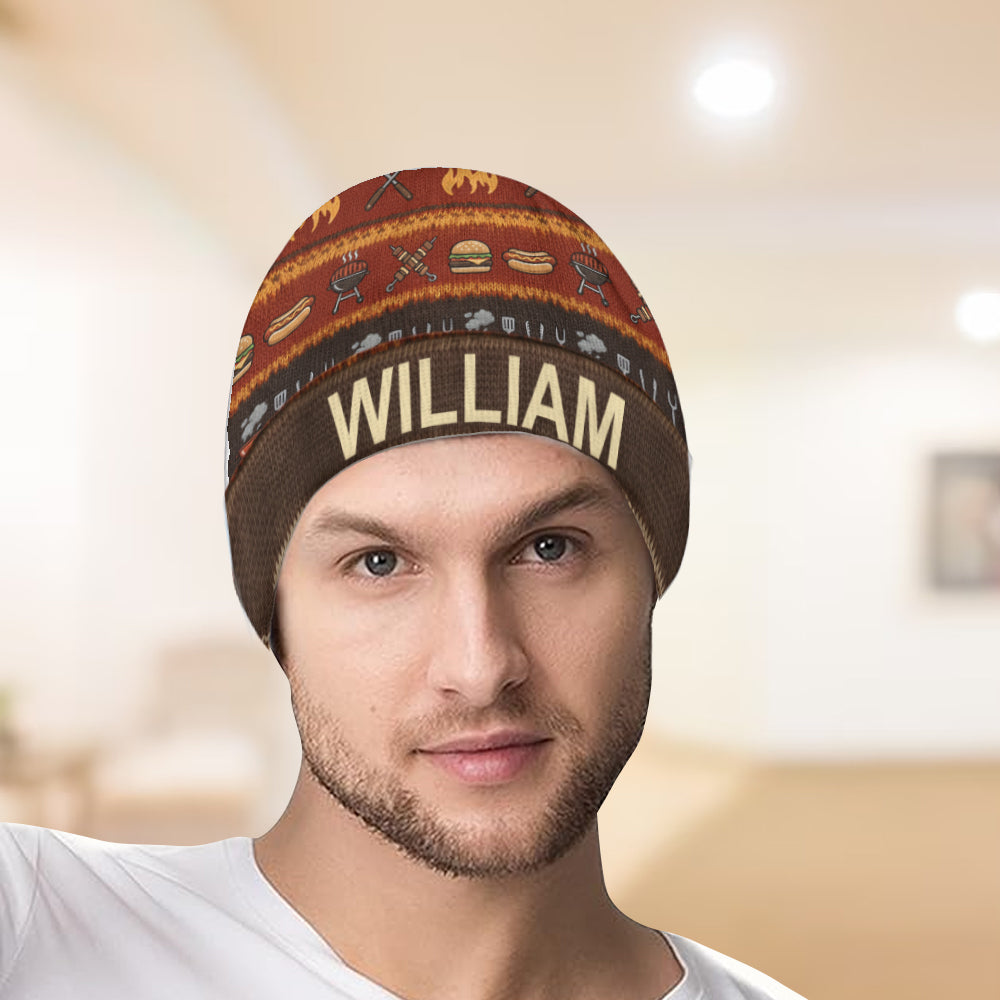 Funny Grillmaster - Personalized Backyard Beanie Hat