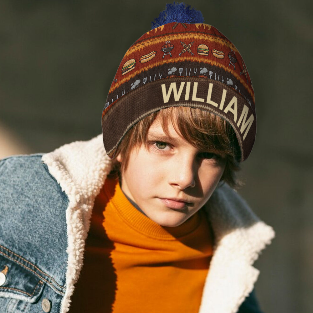 Funny Grillmaster - Personalized Backyard Beanie Hat
