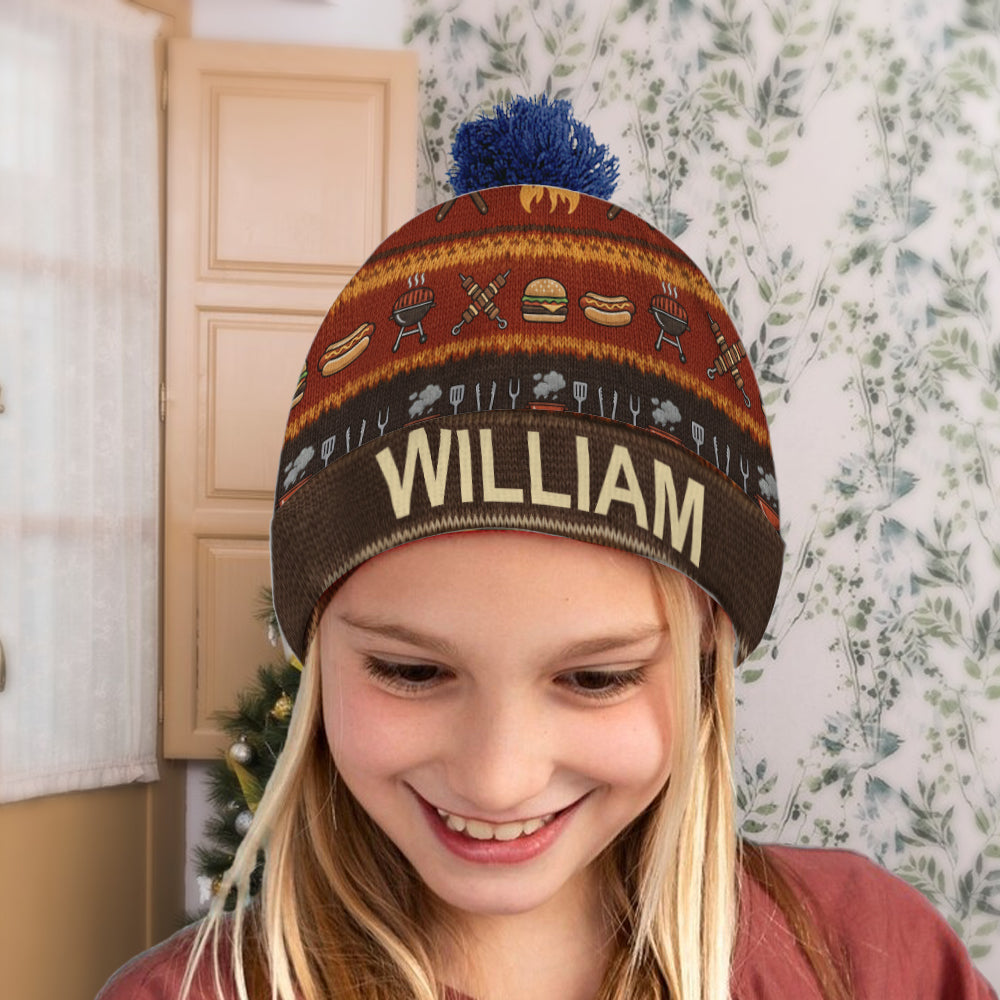 Funny Grillmaster - Personalized Backyard Beanie Hat