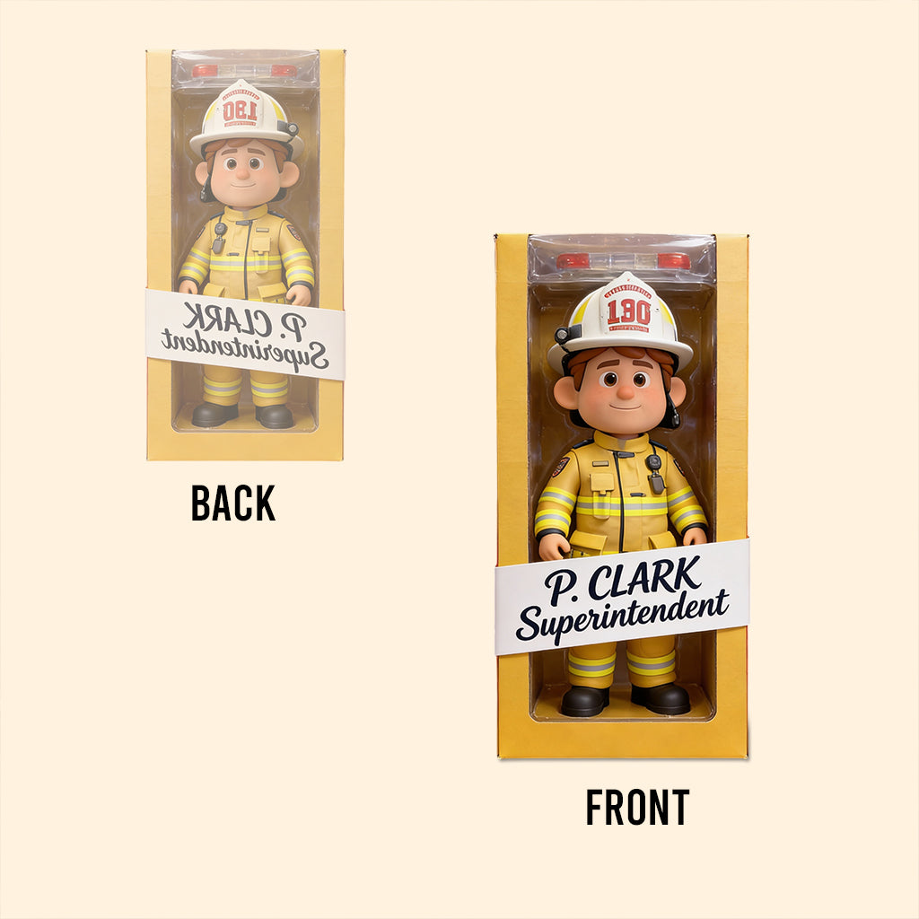 Geschenk für Feuerwehrleute – Personalisierte Acrylplakette in individueller Feuerwehrform
