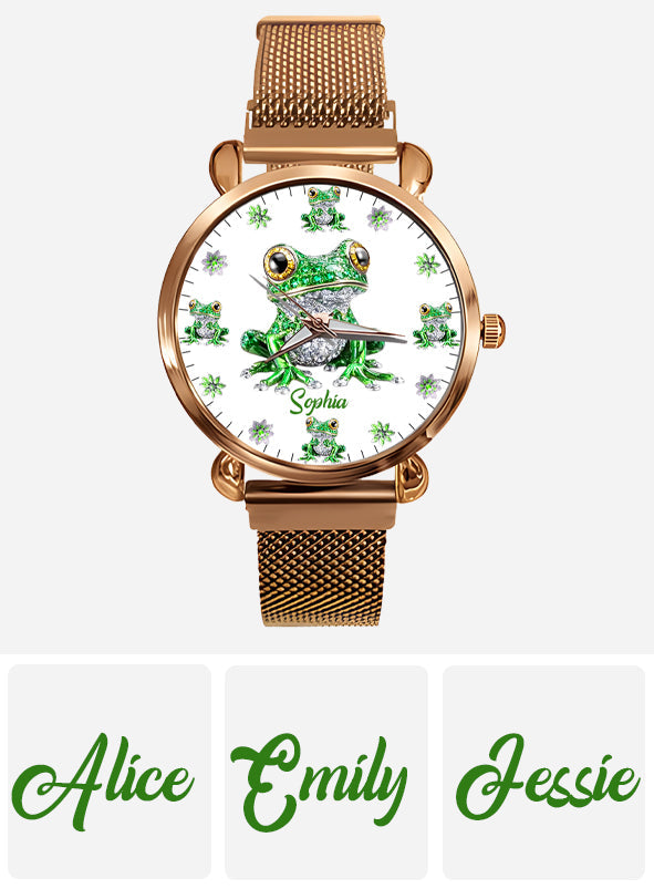 Love Frogs - Personalized Frog Women Hand Watch