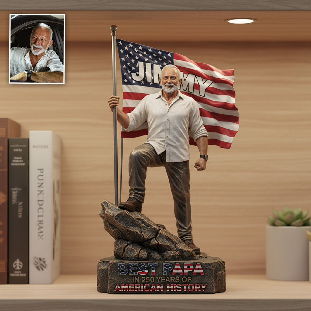 Bester Papa/Opa... In 250 Jahren Amerika - Personalisierte Vater Acrylplakette