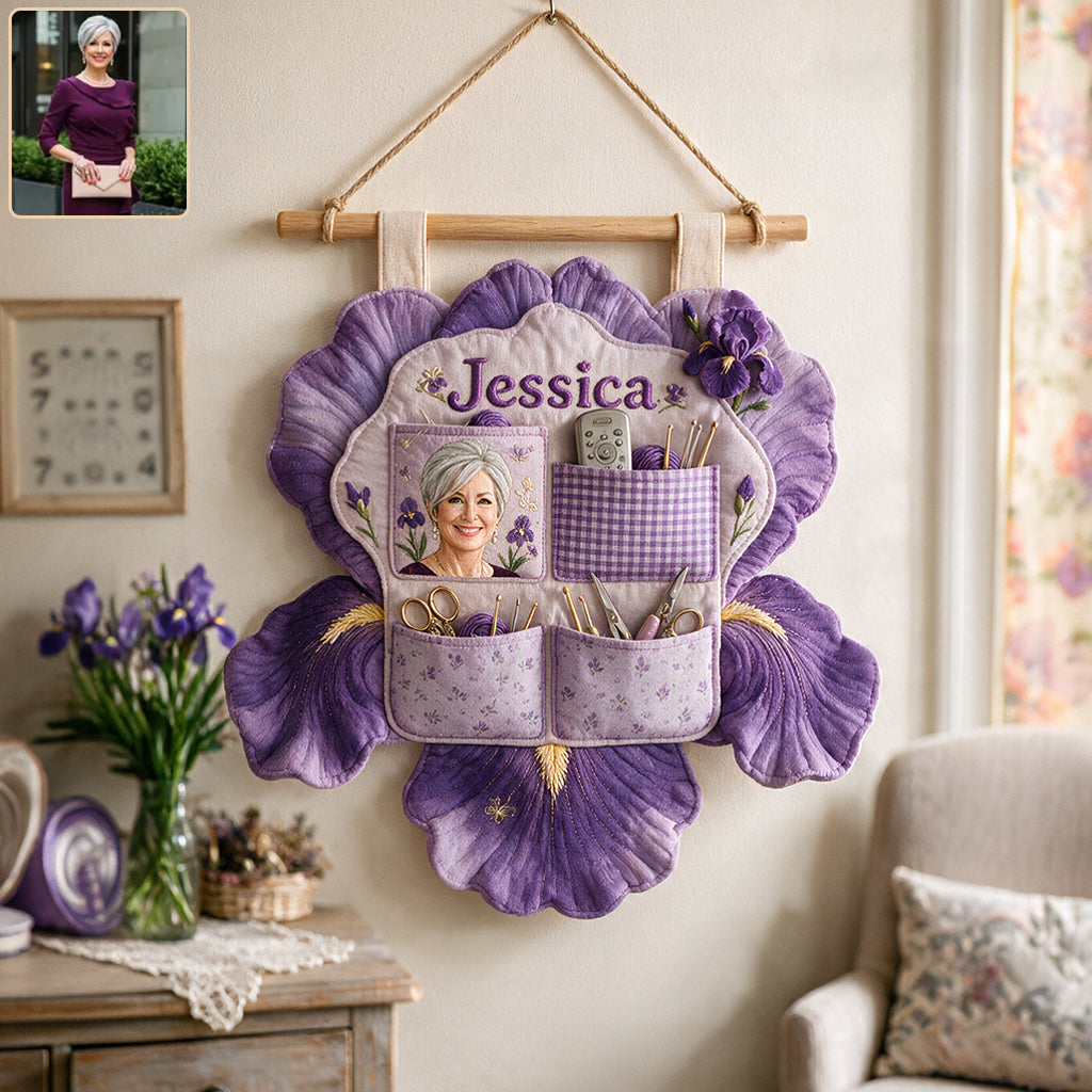Custom Birth Flower Hanging Organizer - Personalized Self Love Hanging Organizer