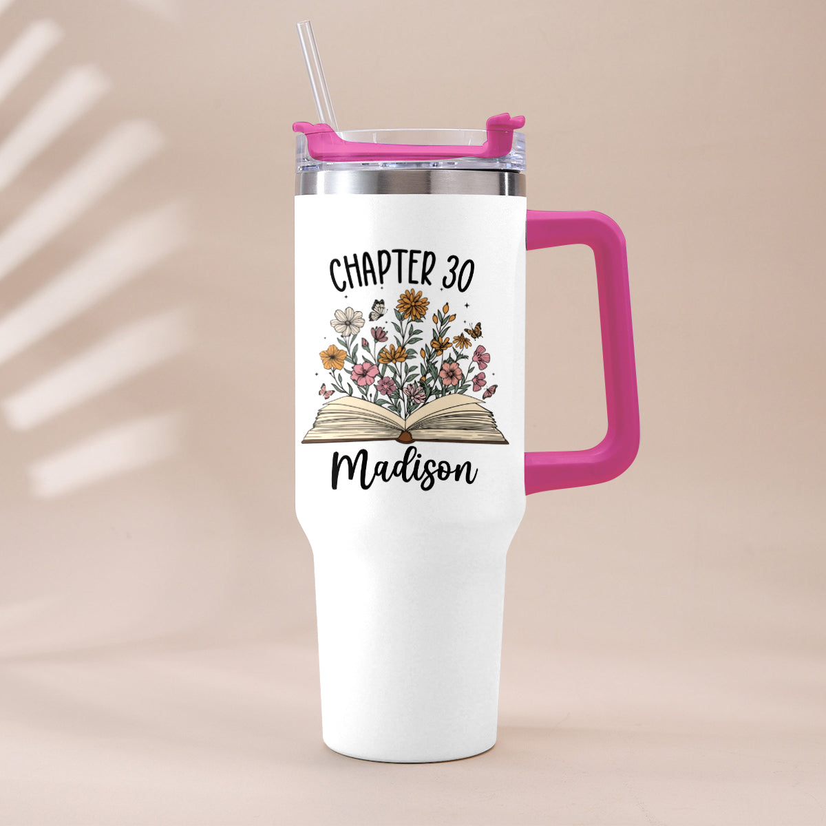 Happy Birthday - Personalized Birthday Tumbler With Handle