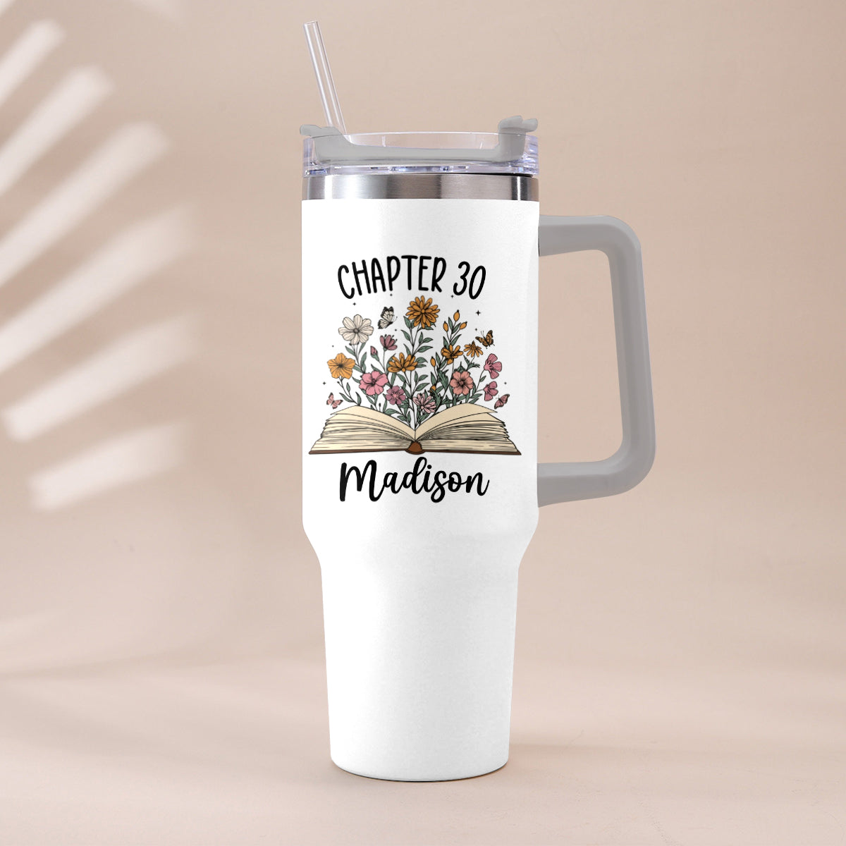 Happy Birthday - Personalized Birthday Tumbler With Handle