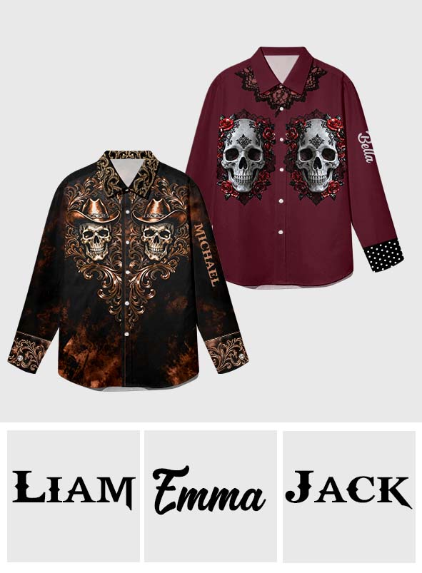 Totenkopf-Cowboy – Personalisiertes Totenkopf-Hemd