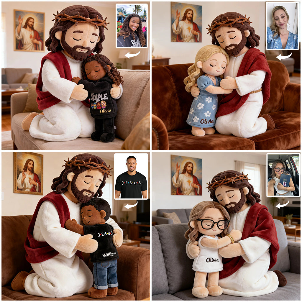 Christian Comfort – Personalisiertes Christian Premium-Kunstfellkissen