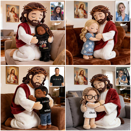 Christian Comfort – Personalisiertes Christian Premium-Kunstfellkissen