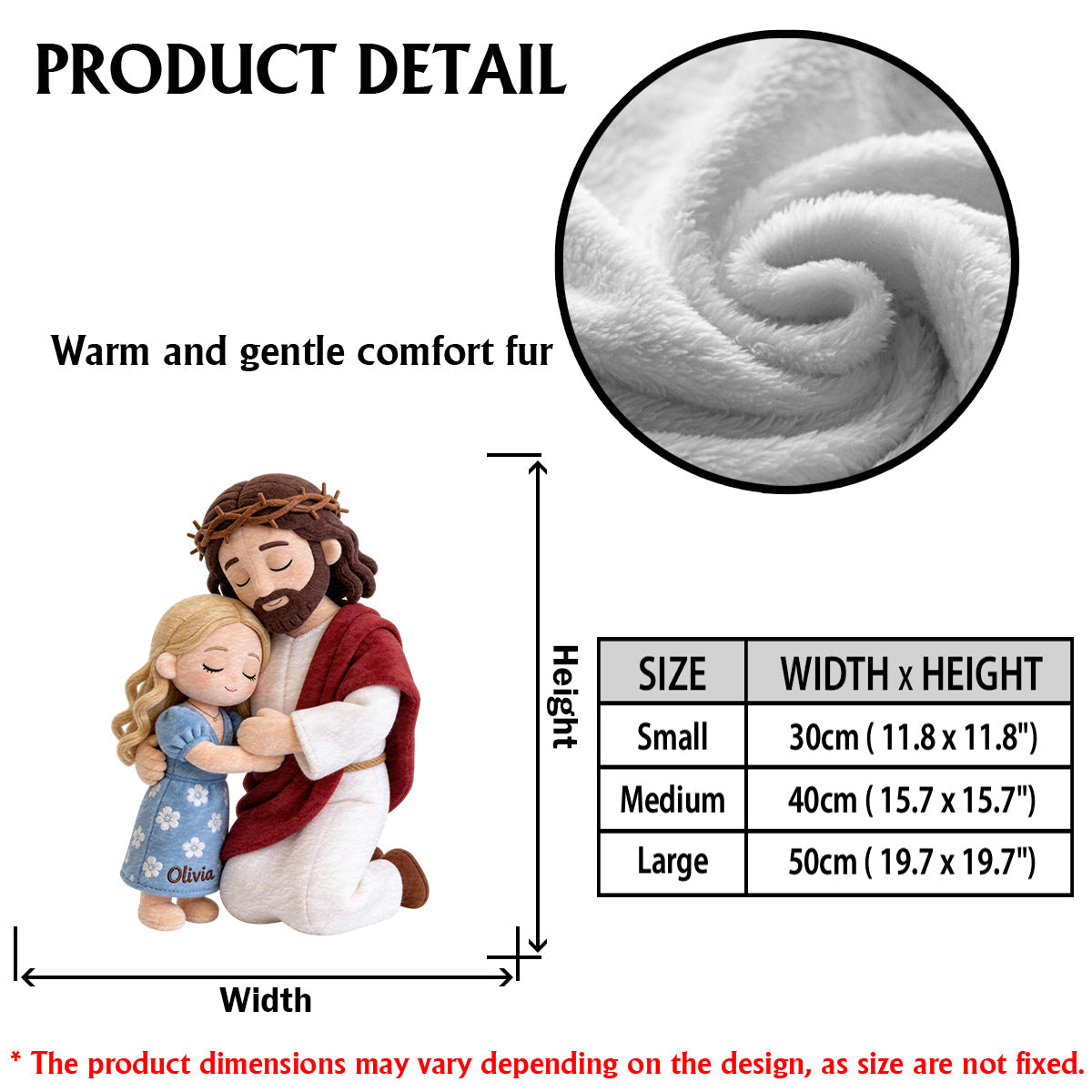 Christian Comfort – Personalisiertes Christian Premium-Kunstfellkissen