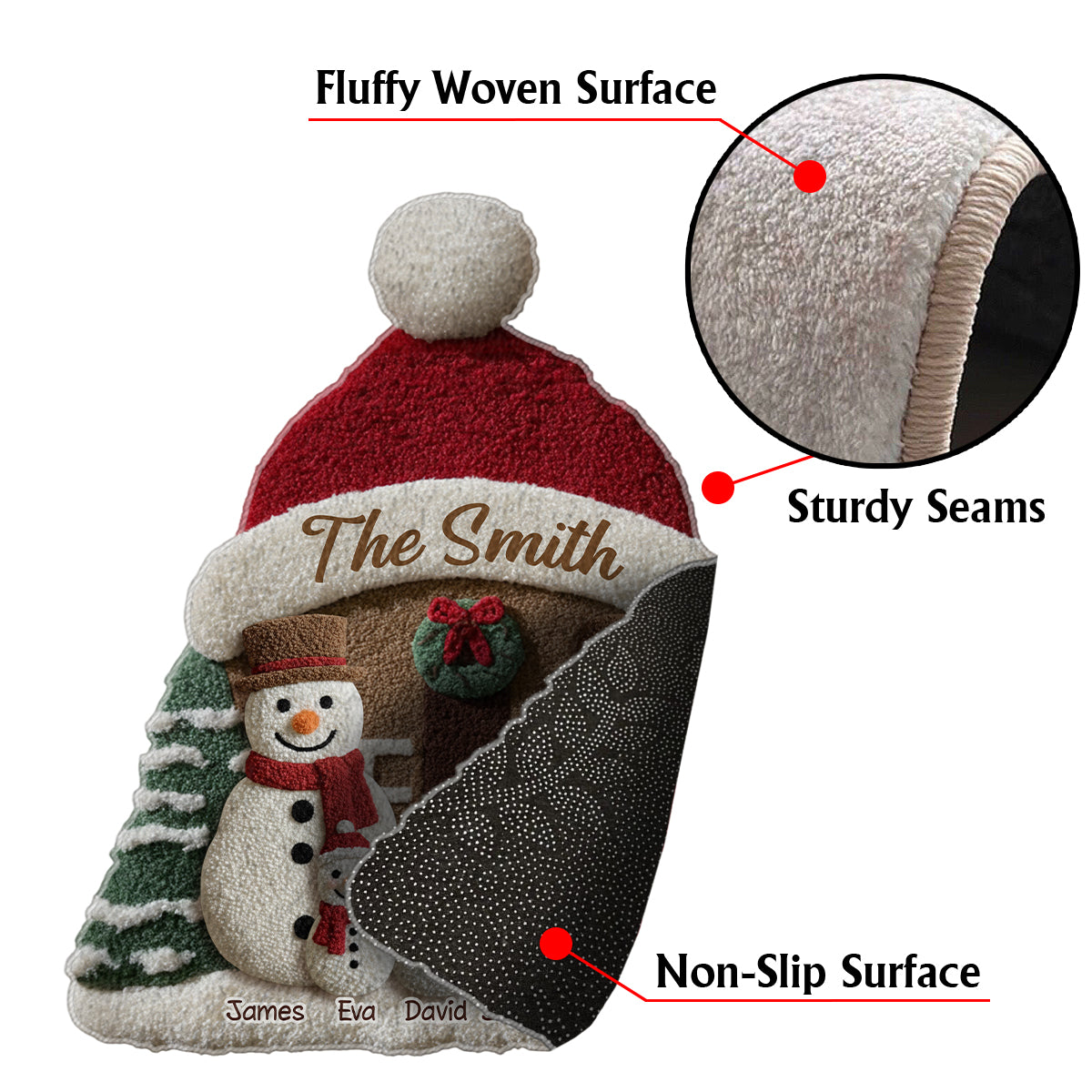 Our Family - Personalized Family Non-Slip Tufted Rug