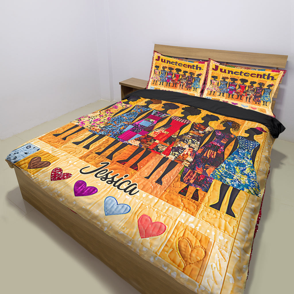 They Not Like Us - Personalized Juneteenth Bedding Set