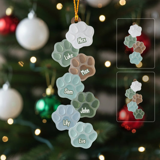 Lovely Paws Dogs Cats Pets Lovers - Personalized Dog Ornament