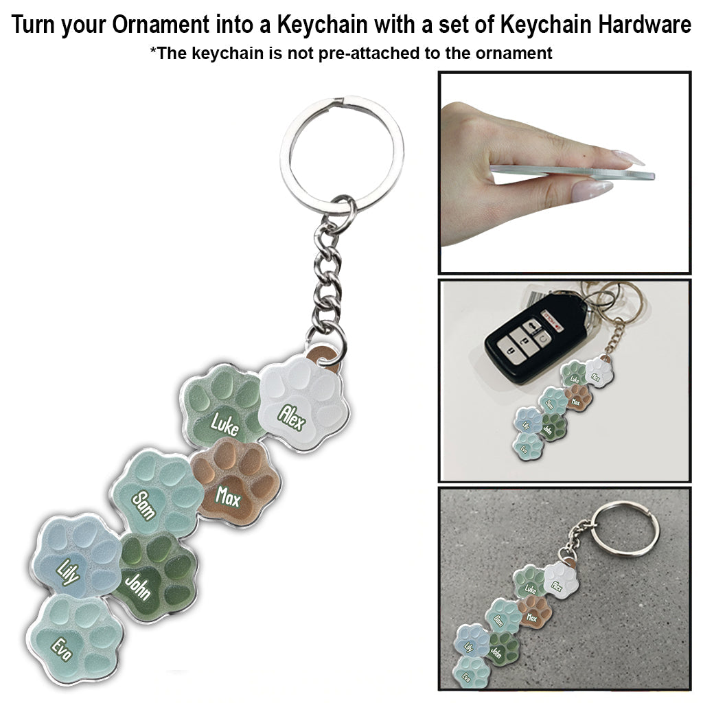 Lovely Paws Dogs Cats Pets Lovers - Personalized Dog Ornament