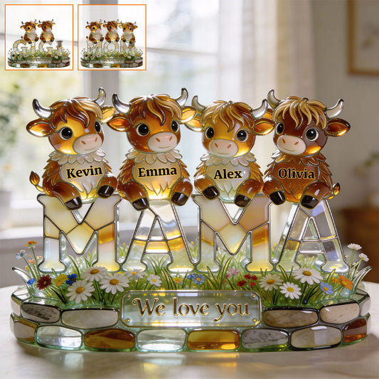 We Love You - Personalized Mother Custom Shaped Acrylic Plaque