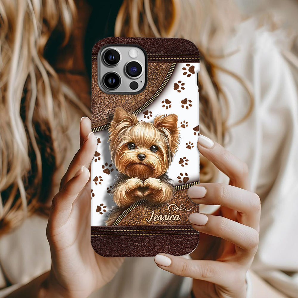 Cute Yorkshire Terrier - Personalized Dog Full Print Phone Case