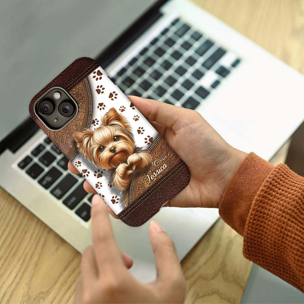 Cute Yorkshire Terrier - Personalized Dog Full Print Phone Case