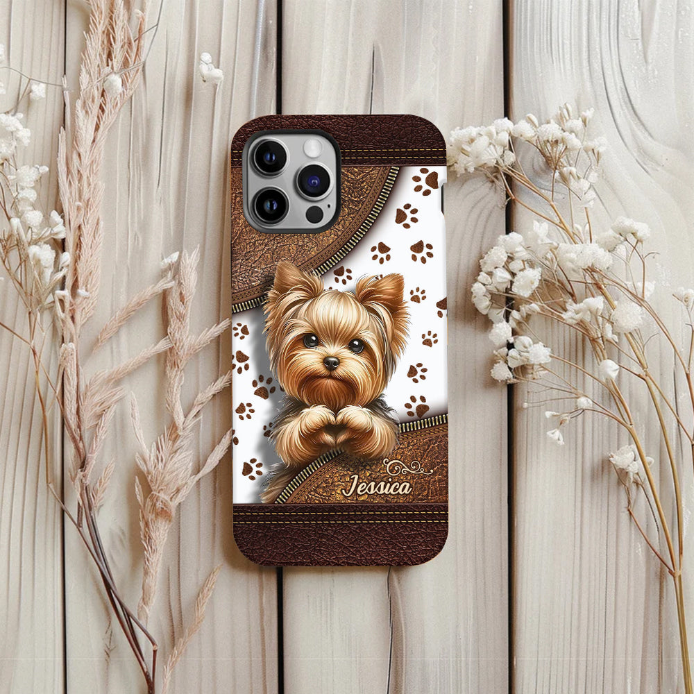 Cute Yorkshire Terrier - Personalized Dog Full Print Phone Case