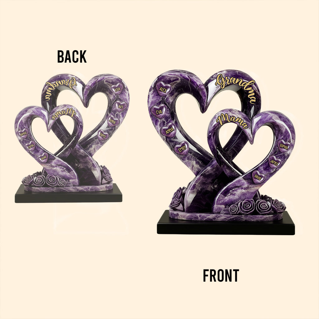 First Mom Now Grandma - Personalized Grandma Custom Shaped Acrylic Plaque