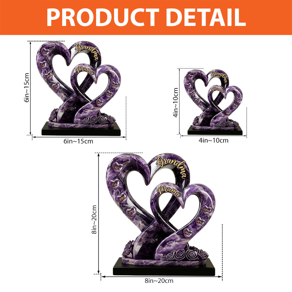 First Mom Now Grandma - Personalized Grandma Custom Shaped Acrylic Plaque