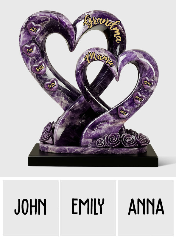 First Mom Now Grandma - Personalized Grandma Custom Shaped Acrylic Plaque