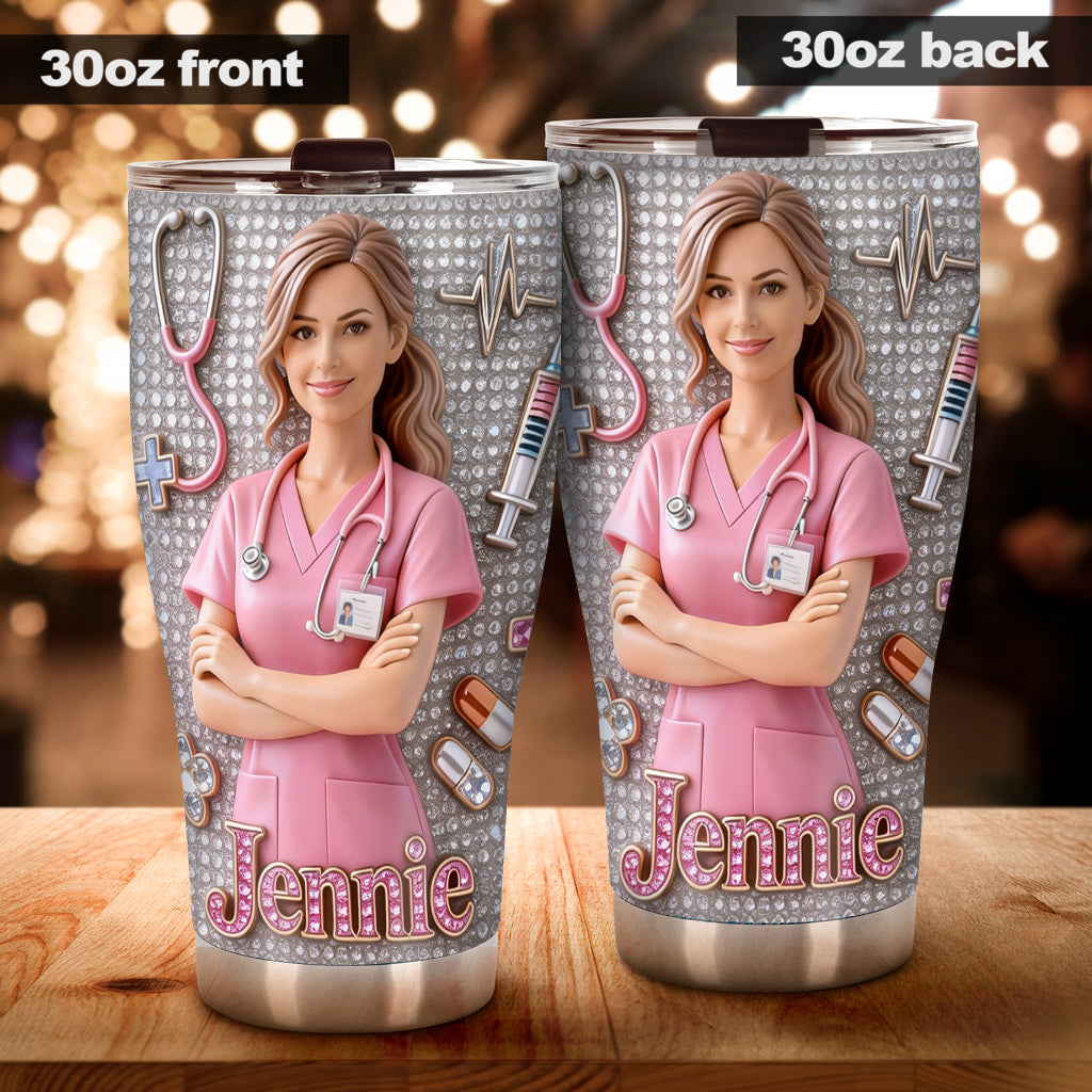 Nurse Bling Signature Tumbler - Personalisierter Nurse Tumbler