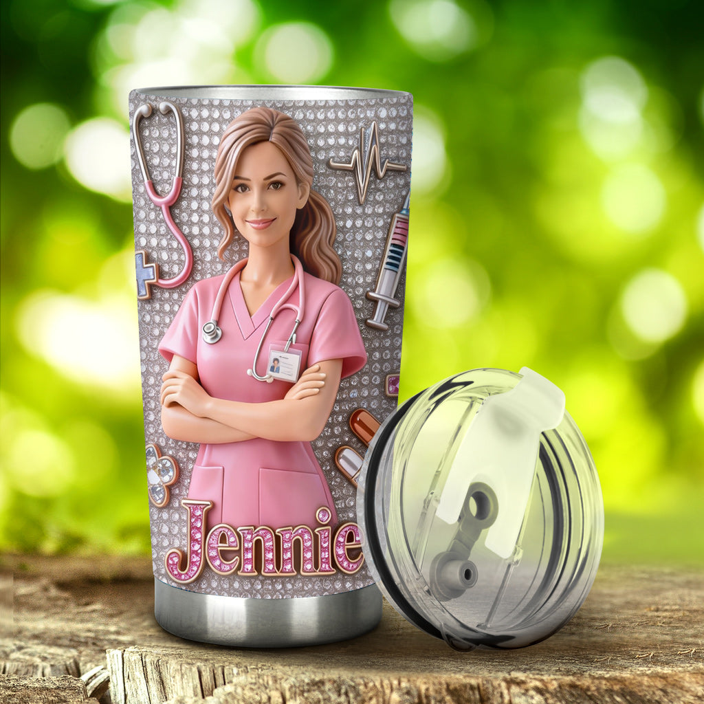 Nurse Bling Signature Tumbler - Personalisierter Nurse Tumbler