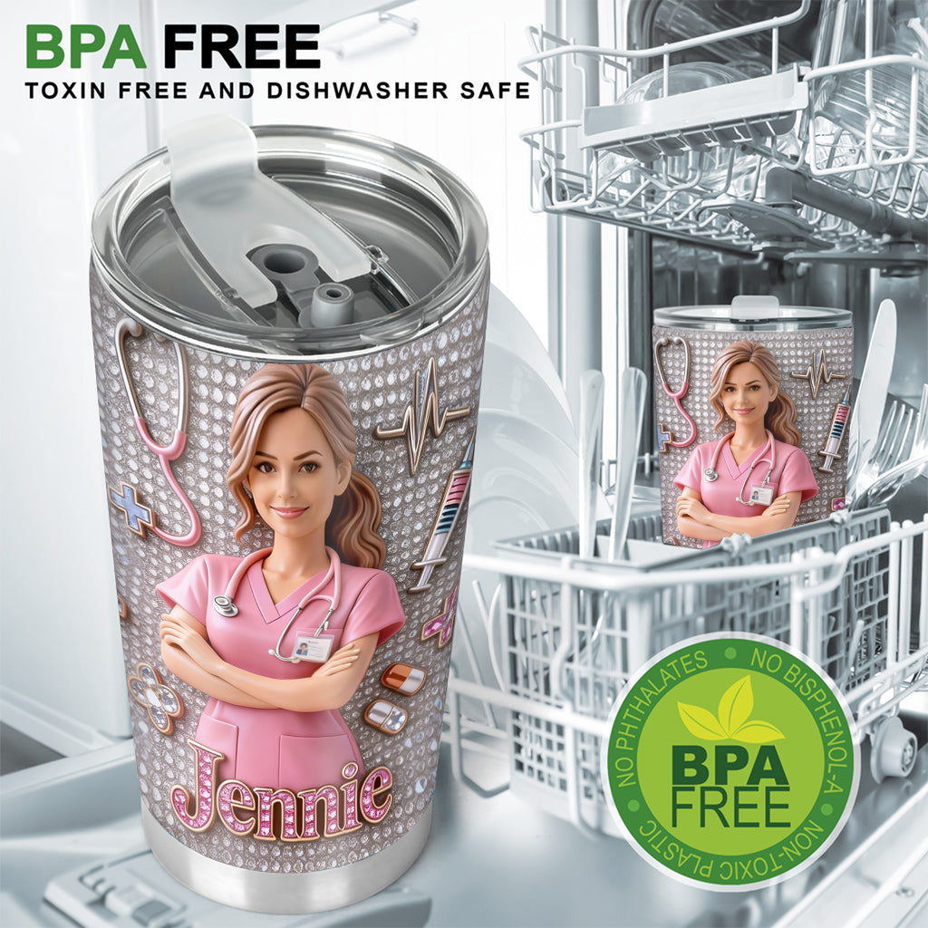 Nurse Bling Signature Tumbler - Personalisierter Nurse Tumbler