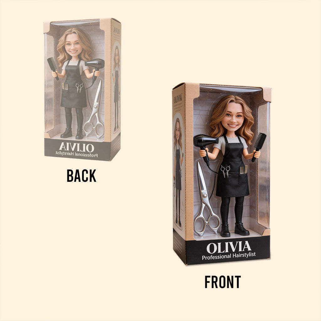 Hairdresser With Scissors Salon Decor - Personalized Hairdresser Custom Shaped Acrylic Plaque