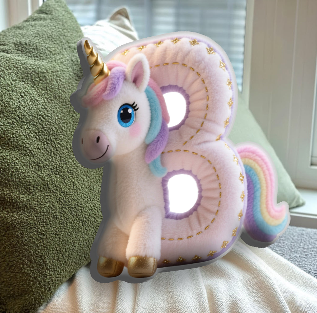 Perfect Gift For Kids - Personalized Kid Faux Fur Shaped Pillow