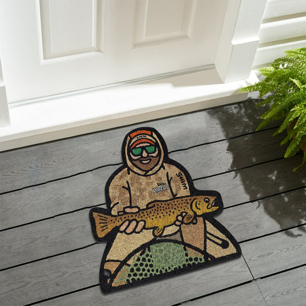 Love Fishing - Personalized Fishing Non-Slip Tufted Rug