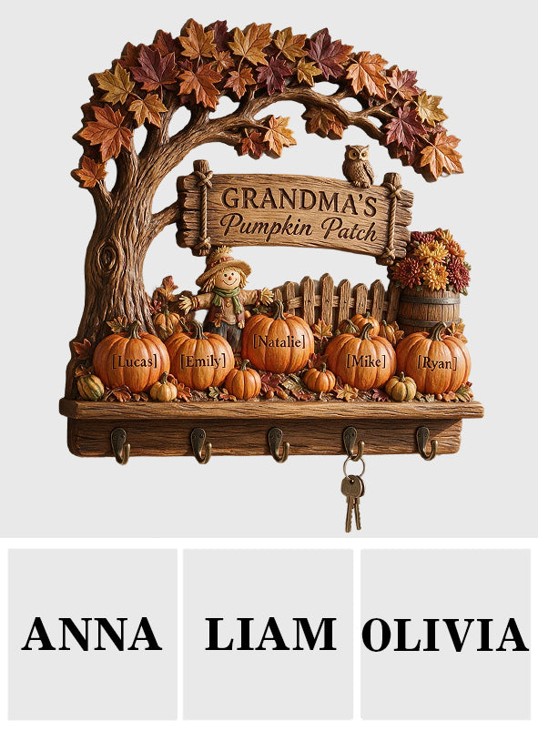 My Pumpkin Patch - Personalized Grandma Custom Shaped Hanging Rack